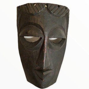 South American Hand Carved Ceremonial Mask from Chile